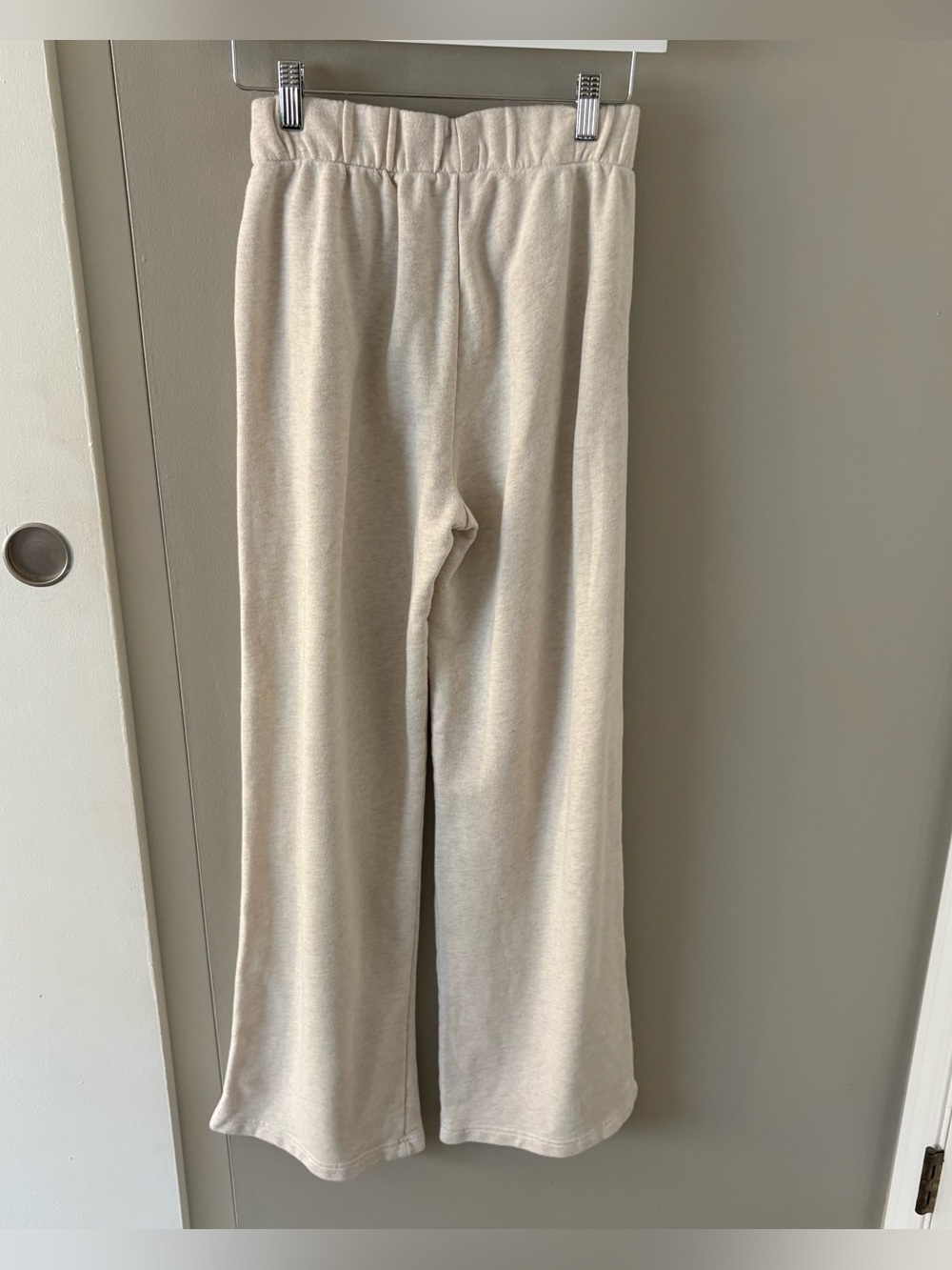 Aerie Street Trouser Wide Leg Fleece Sweatpants in Beige Sz Women’s XS Regular - Picture 2 of 5